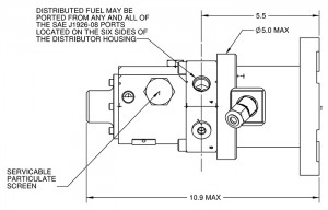 Water Cooled Combining Valve Technical Drawing