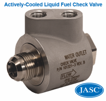 actively cooled liquid fuel check valve