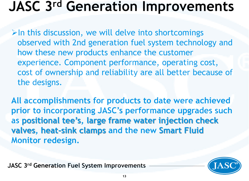 JASC 3rd Generation Improvements